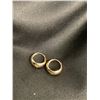 Image 2 : BRAND NEW BLUE RUBY LADIES 10KT YELLOW GOLD HUGGIE EARRINGS