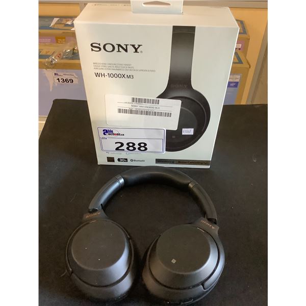 SONY WH-1000XM3 WIRELESS HEADPHONES (TESTED WORKING) NO CHARGER