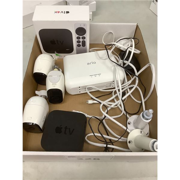 UNKNOWN WORKING CONDITION; 2 APPLE TVS AND ARLO PRO SECURITY SYSTEM