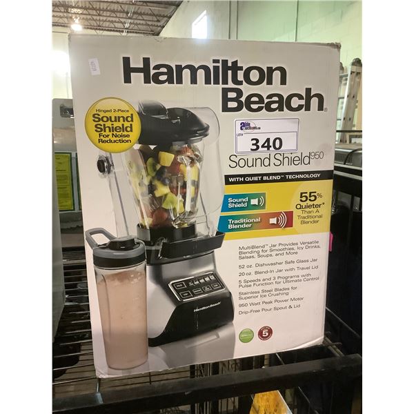 HAMILTON BEACH SOUND SHIELD BLENDER