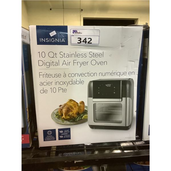 INSIGNIA 10QT STAINLESS STEEL DIGITAL AIR FRYER OVEN