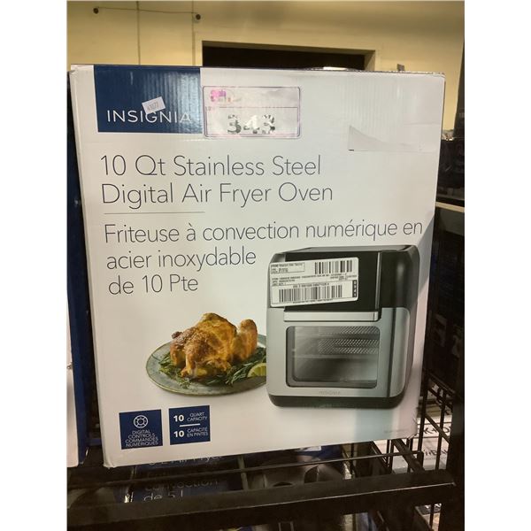 INSIGNIA 10QT STAINLESS STEEL DIGITAL AIR FRYER OVEN