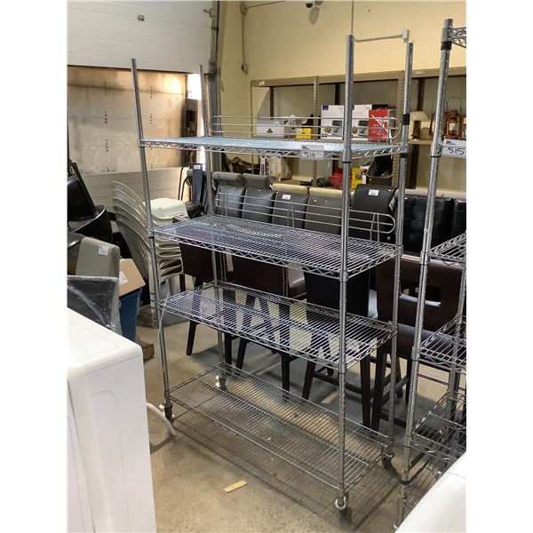 4 TIER ROLLING RACK, WHEEL DAMAGE