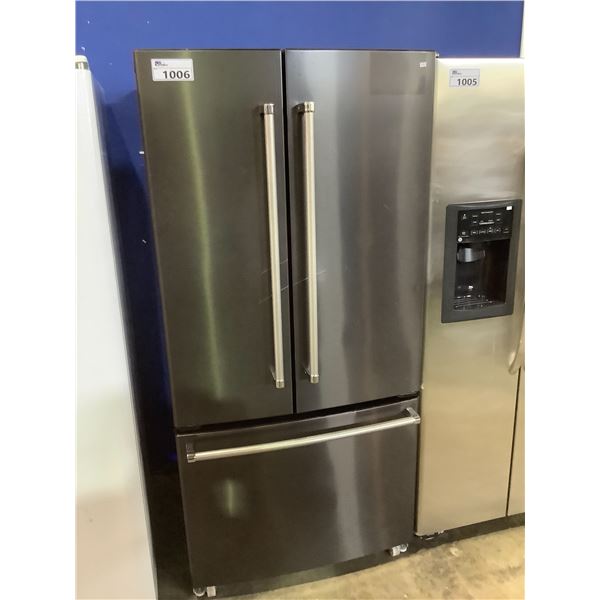 STAINLESS STEEL 22 CU. FT. FRIDGE WITH ROLLOUT FREEZER MODEL W10691507 (SCRATCHES ON DOOR)