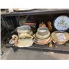 Image 2 : PLATES, ASSORTED GLASSWARE, WALL CLOCK, VHS TAPES, VINTAGE COKE BOTTLE, DECOR, ETC