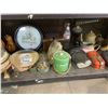 Image 3 : PLATES, ASSORTED GLASSWARE, WALL CLOCK, VHS TAPES, VINTAGE COKE BOTTLE, DECOR, ETC