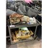 Image 1 : GREY ROLLING CART WITH CONTENTS