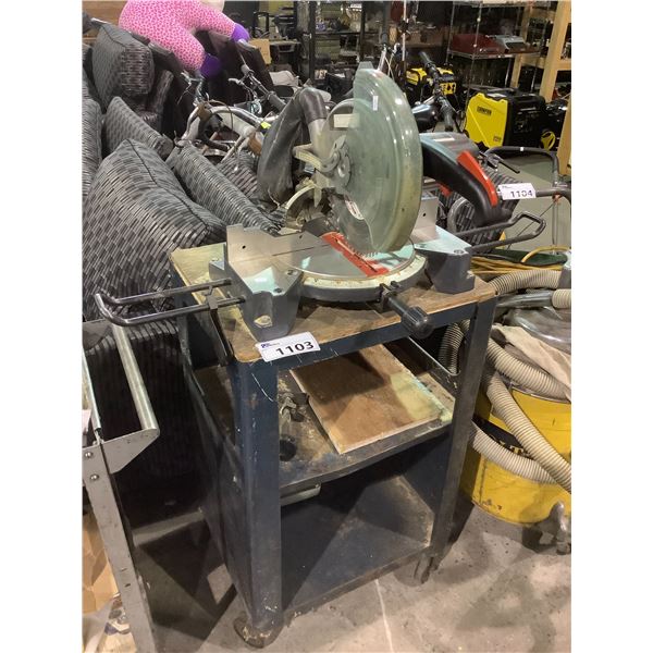 CRAFTSMAN COMPOUND MITER SAW ON ROLLING STAND