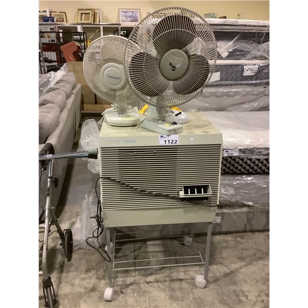 CONVAIR ROLLING AIR COOLER WITH 3 PORTABLE FANS
