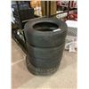 Image 1 : 4 ASSORTED TIRES, 1 ON RIMS