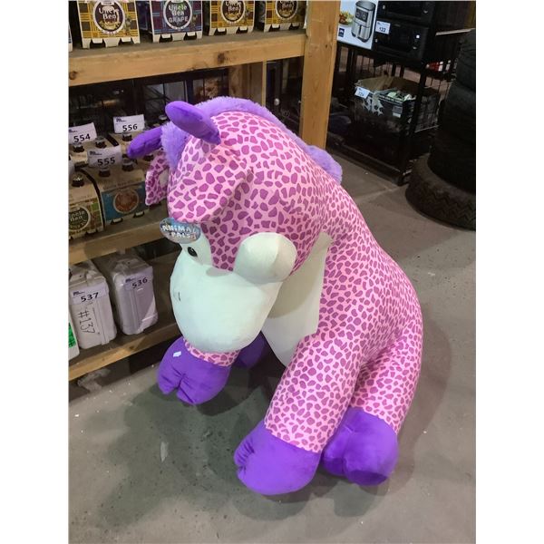 LARGE PURPLE PLUSH GIRAFFE