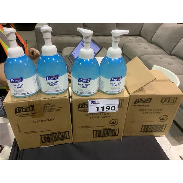 3 CASES OF PURELL HEALTHY SOAP HIGH PERFORMANCE FOAM SOAP - 12 BOTTLES