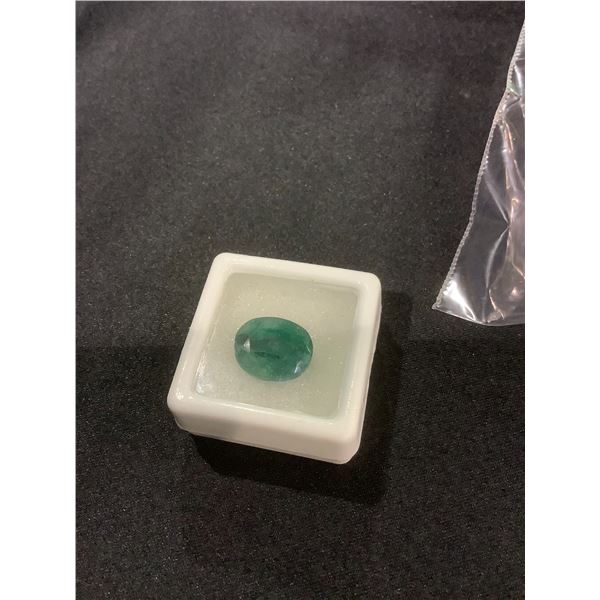 HUG NATURAL EMERALD 7.73CT, 13.36 X 10.85 X 7.18MM, OVAL CUT, VS CLARITY, BRAZIL, COO