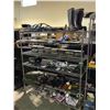 Image 1 : ENTIRE RACK (RACK NOT INCLUDED) OF ASSORTED DVDS, CELL PHONES, LAPTOPS (NO HARD DRIVES) TOOLS AND