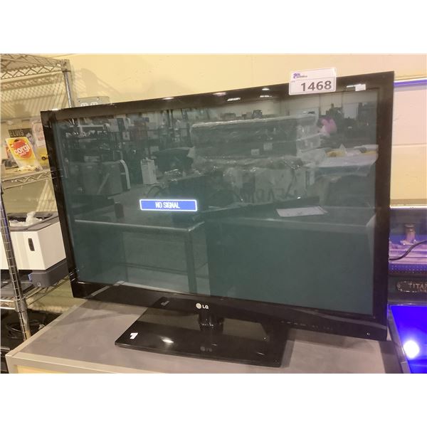 LG 42" PLASMA TV MODEL #42P-J550-UD, HAS STAND AND POWER CORD, NO REMOTE