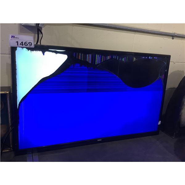 RCA TV FOR PARTS OR REPAIR HAS POWER CORD, NO REMOTE OR STAND