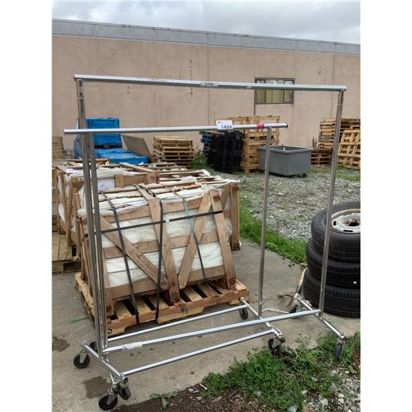 2 ROLLING CLOTHING RACKS
