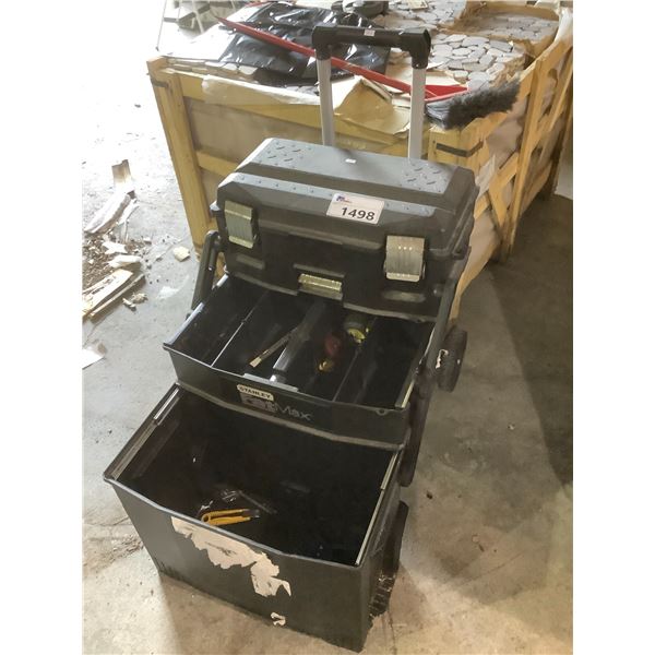 STANLEY FAT MAX ROLLING TOOLBOX WITH CONTENTS