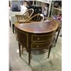 Image 2 : MAHOGANY 2 DRAWER DEMILUNE CABINET