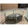 Image 1 : GLASS TOP COFFEE TABLE