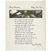 Image 1 : August Derleth. Printed Poem Signed