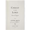 Image 2 : Anne Rice. Christ the Lord Out of Egypt