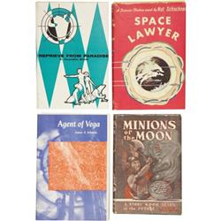Four Gnome Press Sci-Fi First Editions.