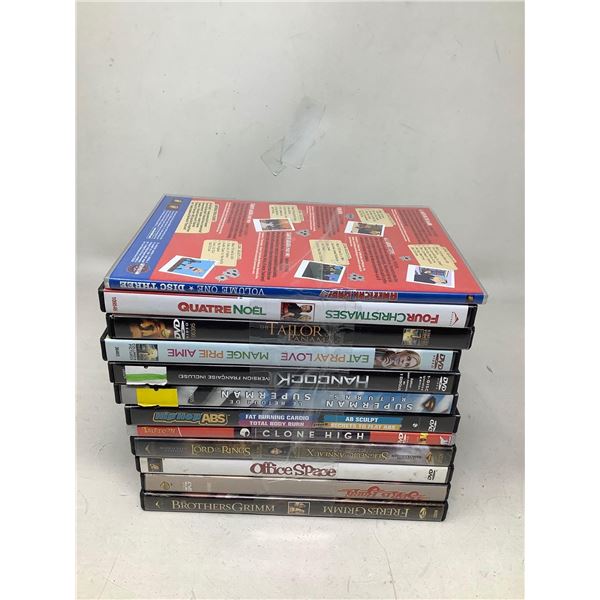 Lot Of 12 Assorted DVD's