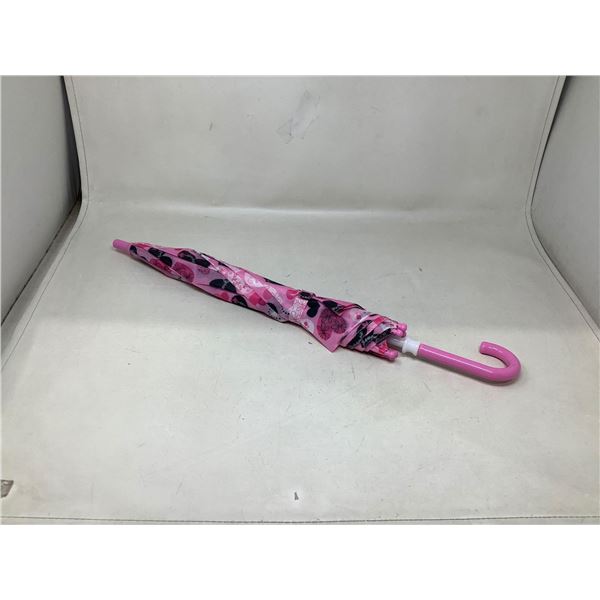 Curved Handle Pink Umbrella