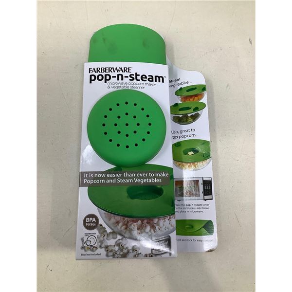 Farberware Pop-n-Steam Microwave PopCorn Maker & Vegetable Steamer