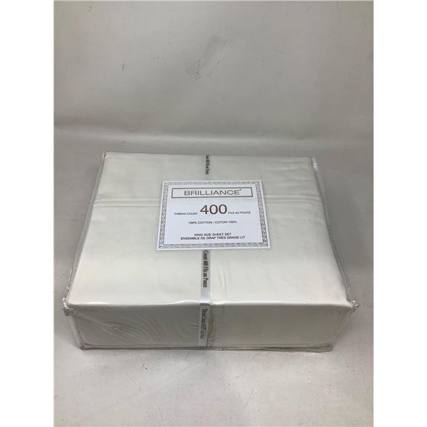 Brilliance 400 Thread Count King Size Sheet Set