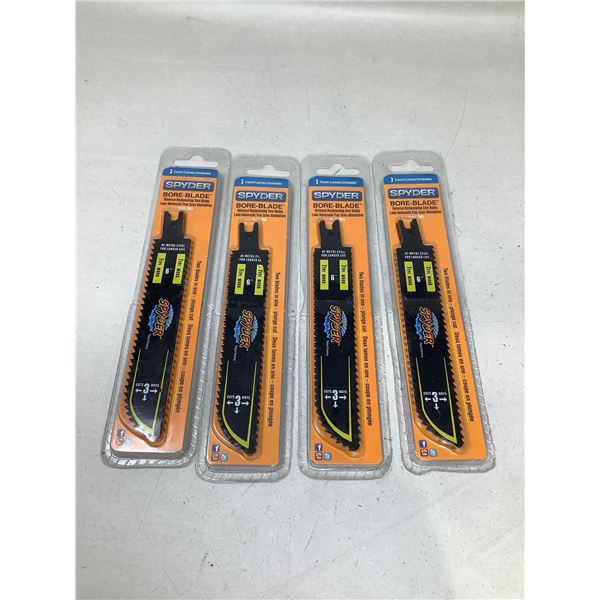 Spyder Bore-Blade Universal Reciprocating Saw Blades Lot Of 4