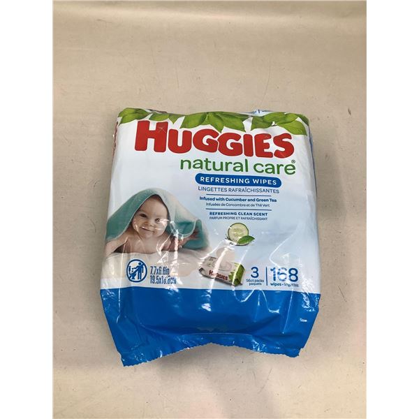 Huggies Natural Care Refreshing Wipes (3 X 56 Wipes)