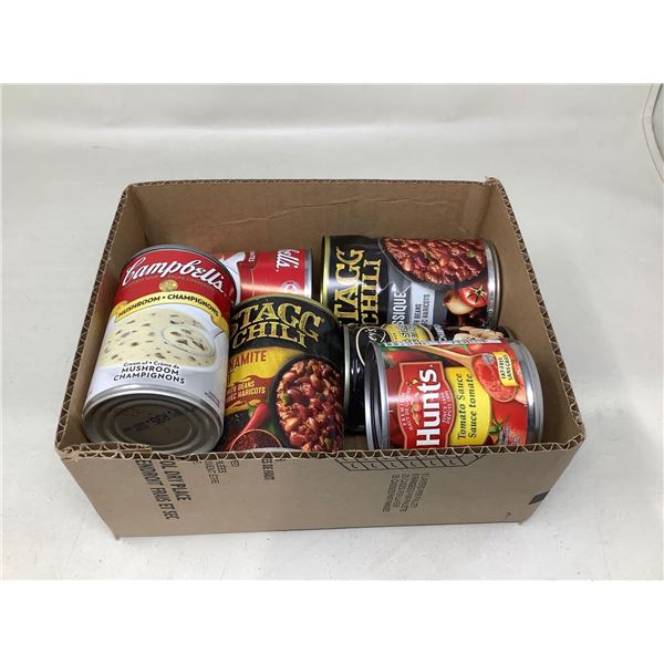 Assorted Box Of Canned Goods