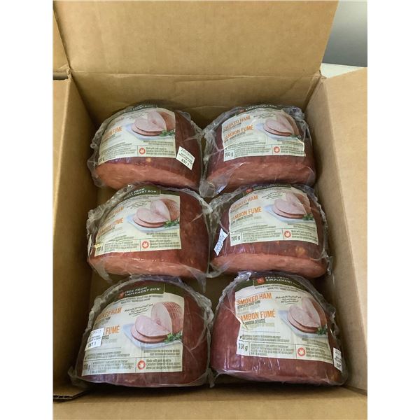 Case of Presidents Choice Smoked Boneless Half Ham (6 x 700g)