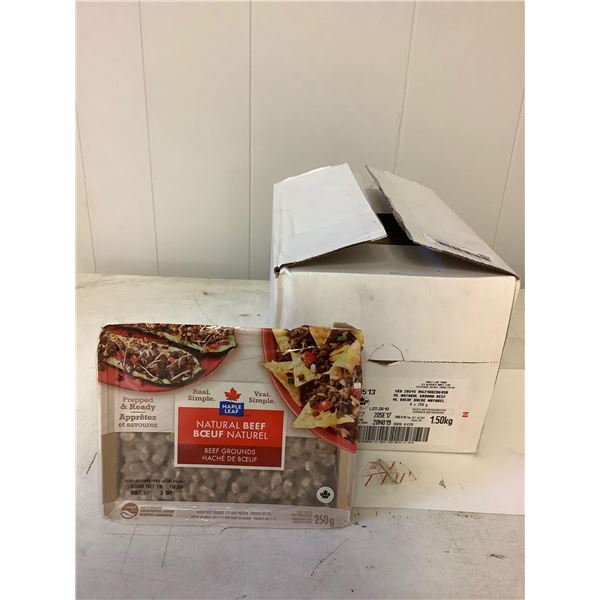 Case of Frozen Maple Leaf Natural Beef Grounds (6 x 250g)
