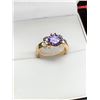 Image 2 : Ladies 14K GP Amethyst  Style 1.0 Carat Brilliant Cut Solitaire Ring size 7