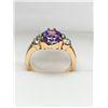 Image 3 : Ladies 14K GP Amethyst  Style 1.0 Carat Brilliant Cut Solitaire Ring size 7