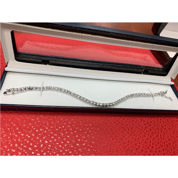 Ladies 3.2 Carat Multi Stone Tennis bracelet silver NEW in gift box