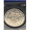 Image 2 : Canada Mint 1871-1971 British columbia Commemorative $1.00 coin in case