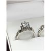 Image 2 : Ladies Stunning 14K GP Brilliant Cut Solitaire engagement ring set NEW size 8