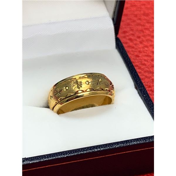 Unisex size 8 14K GP Spin Ring NEW in gift box