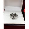Image 3 : Bikers skull & brains ghostrider Silver Gents ring size 9