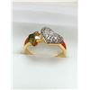 Image 1 : Ladies multi stone heart 14K GP ring NEW size 7