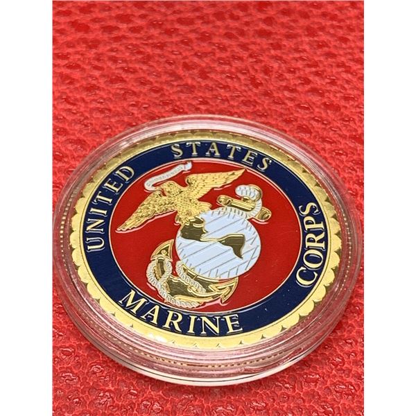 USA Marine Corp Vietnam Memorial Gold Clad Token NEW Cased