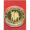 Image 2 : USA Marine Corp Vietnam Memorial Gold Clad Token NEW Cased