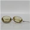 Image 1 : 14K White Gold Natural Lemonquartz(7.8ct) Earrings (~weight 2.06g), Made in Canada, Appraised Retail