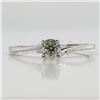 Image 1 : 10K White Gold Diamond(0.23Ct,I2,H) Ring (~Size 6.5) (~weight 1.12g), Made in Canada, Appraised Reta