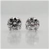 Image 1 : 10K White Gold Moissanite(1.52ct) Earrings (~weight 0.72g), Made in Canada, Appraised Retail $1110