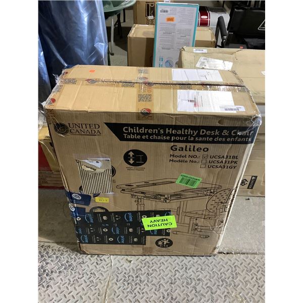 United Canada Modern Contemporary Adjustable Desk & Chair (23in x 11in x 29in)